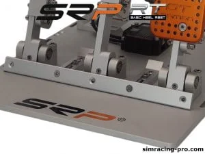 Gray heel rest for Sim Racing pedals