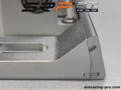 Gray heel rest for Sim Racing pedals