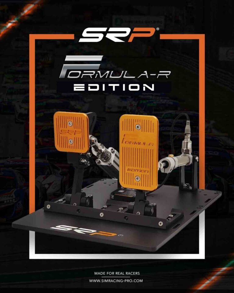 SRP Formula-R Pneumatic Pedals - Advanced Sim Racing Set for PC