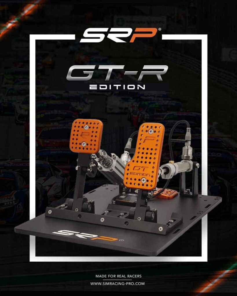 SRP GT-R Pneumatic Sim Racing Pedals - Full Set for PC