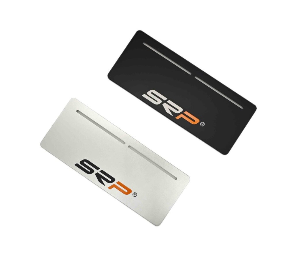 SRP GT-S BasePlate — solid CNC aluminum baseplate upgrade for sim racing pedal rigs
