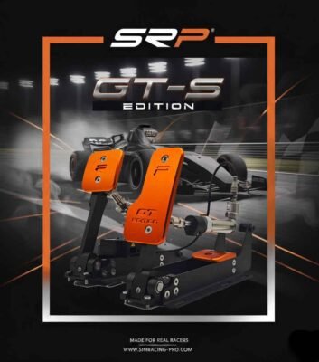 SRP GT-S pneumatic SimRacing pedals for high-performance simulators
