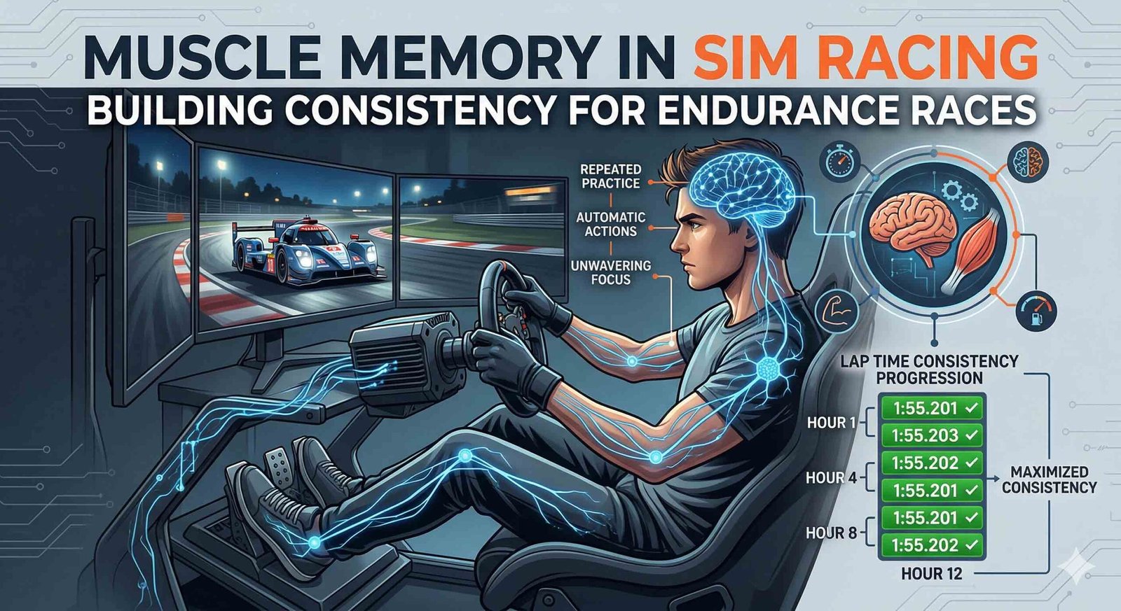 Consistency and sim racing muscle memory